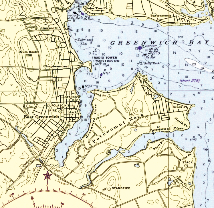 Newport, RI (Narragansett Bay) Chart Blanket