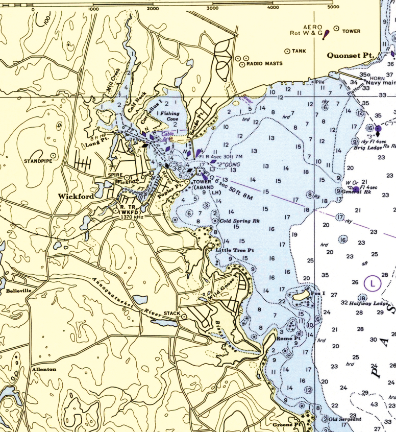 Newport, RI (Narragansett Bay) Chart Blanket