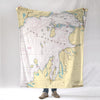 Northern Lake Michigan Nautical Chart Blanket