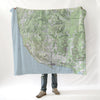Harbor Springs to Good Hart, MI Topo Blanket