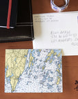 Round Pond, Muscongus Bay, ME Nautical Chart, Pack of 24 Notecards
