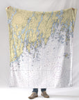 Pemaquid Neck - Muscongus Bay, ME Nautical Chart Blanket