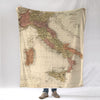 Italy vintage map blanket