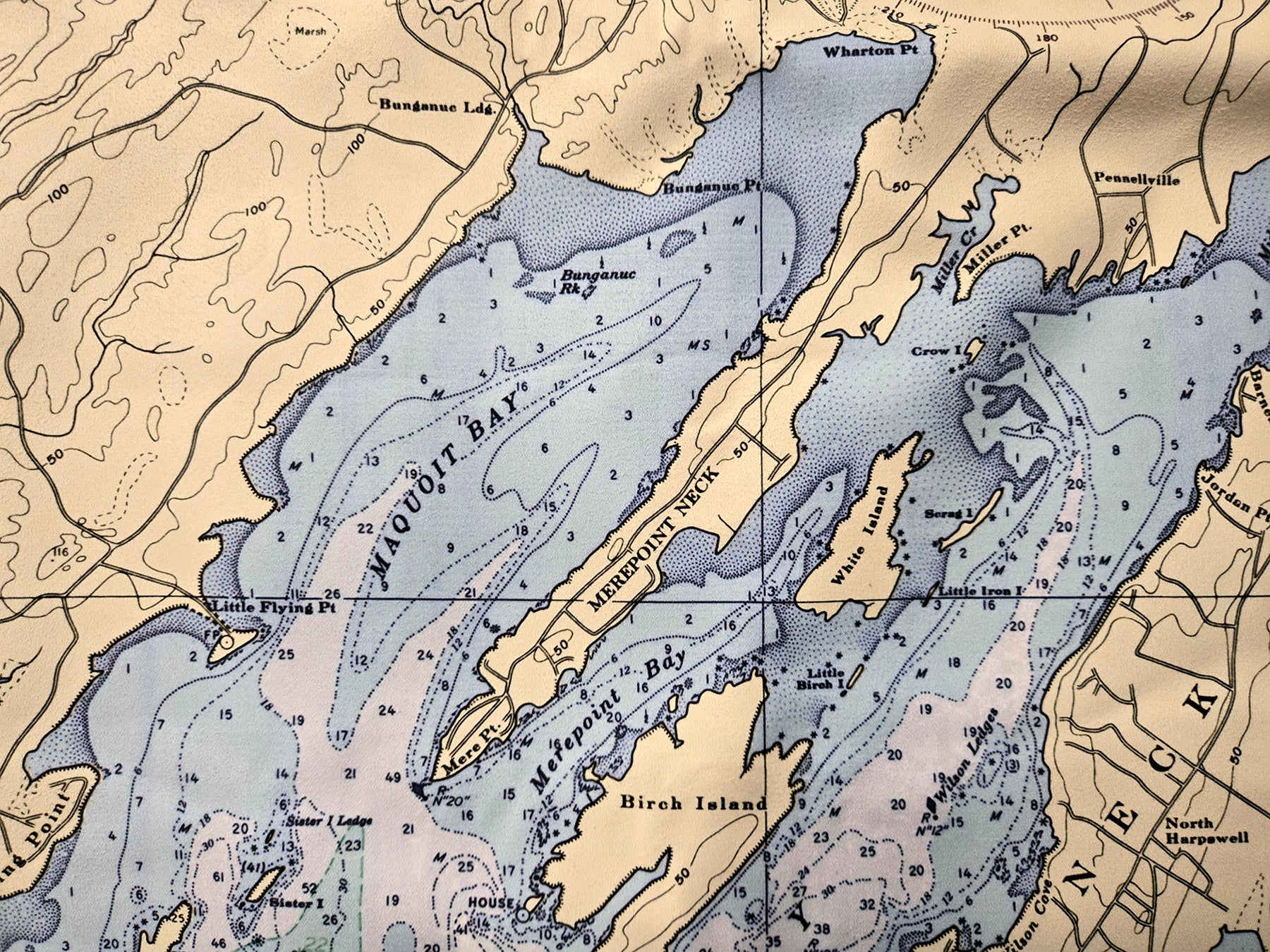Casco Bay, ME Nautical Chart Quick Dry Towel