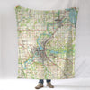 Eau Claire, WI -topo map Blanket
