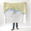Stony Creek to Thimble Islands, CT Nautical Chart Blanket