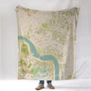 Cambridge - Harvard Square, MA Sea Glass Map Blanket