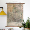 Detroit Vintage Map Scroll