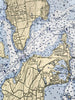 Aquidneck Island Nautical Chart Quick Dry Towel