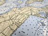 Aquidneck Island Nautical Chart Quick Dry Towel