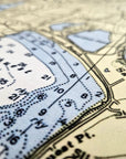 Aquidneck Island Nautical Chart Quick Dry Towel