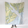 Port Royal Sound Chart (Hilton Head) Blanket