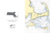 Cape Cod & The Islands, MA Chart Notecard, Pack of 24 Notecards