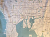 Tampa / Clearwater Sea Glass Style Map Quick Dry Towel