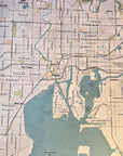 Tampa / Clearwater Sea Glass Style Map Quick Dry Towel
