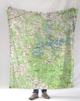 Nolin Lake, KY topo map Blanket