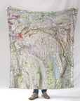 Cazenovia Lake NY Topo Map Blanket