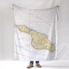 Santa Catalina Island CA Nautical Chart Blanket