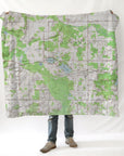 Rock Lake, Vestaburg MI Topo map Blanket