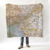 Austria Vintage Map Blanket