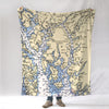 Ketchikan AK Nautical Chart Blanket