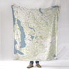 Chain O' Lakes MI Topographic Map Blanket