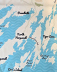 Boothbay Harbor, ME Modern Wave (Less Detail) Quick Dry Towel