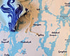 Boothbay Harbor, ME Modern Wave (Less Detail) Quick Dry Towel