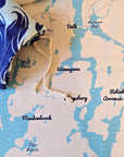Boothbay Harbor, ME Modern Wave (Less Detail) Quick Dry Towel