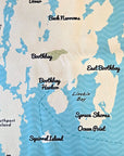 Boothbay Harbor, ME Modern Wave (Less Detail) Quick Dry Towel