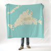 Martha's Vineyard Modern Wave Blanket