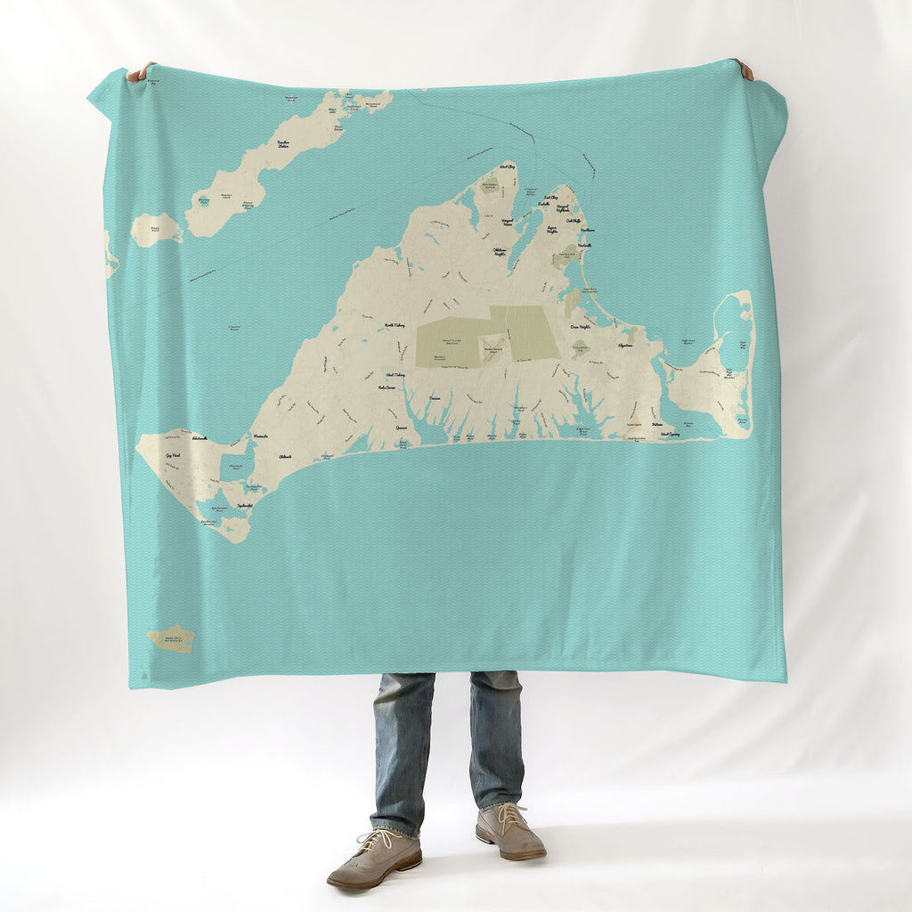 Martha's Vineyard Modern Wave Blanket