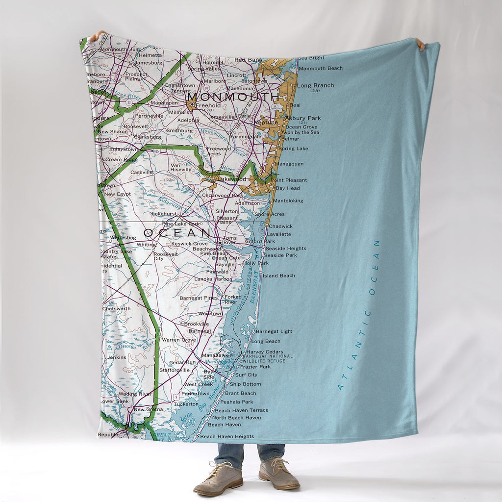 Long Branch to Beach Haven NJ Antique Blanket