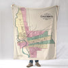 Columbus OH Antique Plan Map Blanket