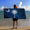 Antiqued Palmetto Flag, Charleston, SC, Quick Dry Towel