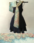 Côte d'Azur, France Map Scarf