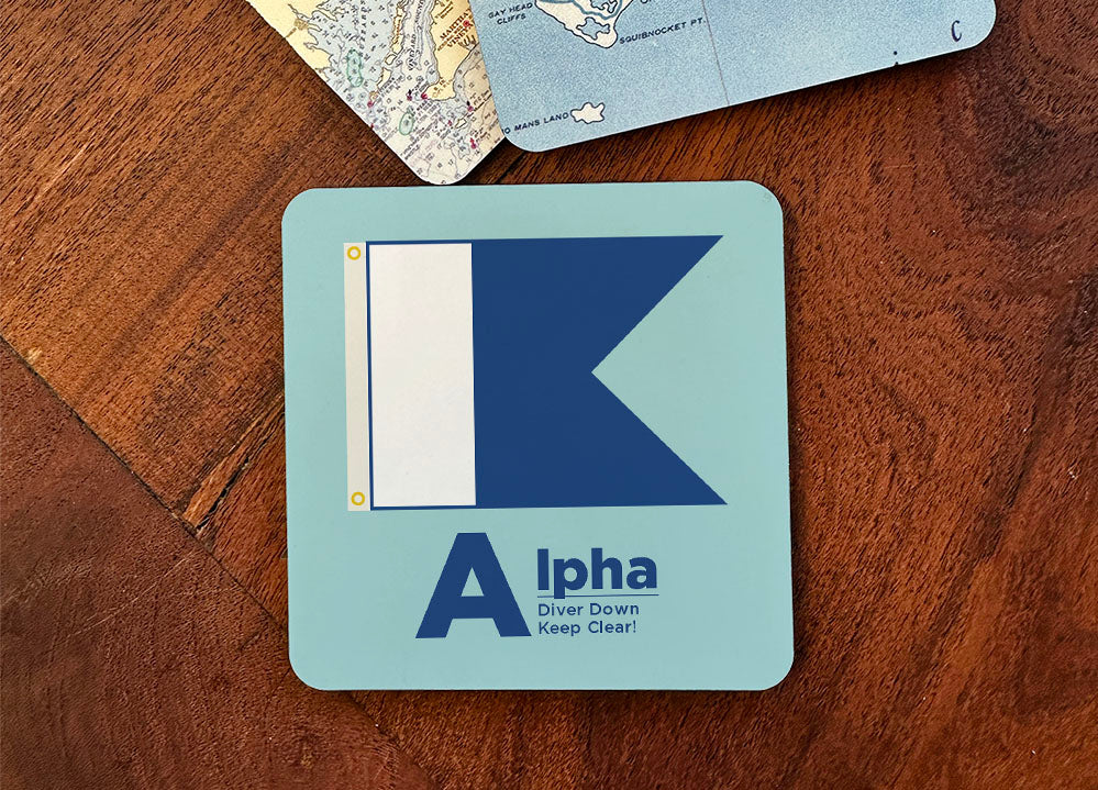 Nautical Flag Coaster - ‘A’ - Alpha