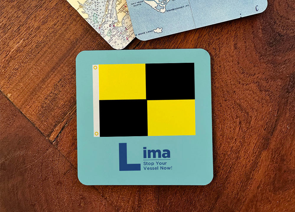 Nautical Flag Coaster - ‘L’ Lima