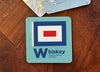 Nautical Flag Coaster - ‘W’ Whiskey