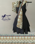 Alphonse Mucha scarf decorative panel featuring an Art Nouveau composition with flowing lines and ornate detail