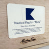 "A" Nautical Flag in Glass-Free Shadow Box Frame