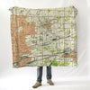 Williamsville, New York Vintage Map Blanket