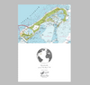 Map of Bermuda with a globe icon at the top on a white background
