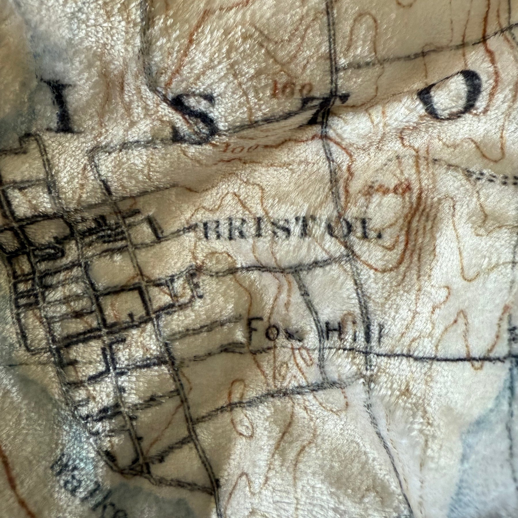 Vintage map detail showing 'Bristol' and surrounding area