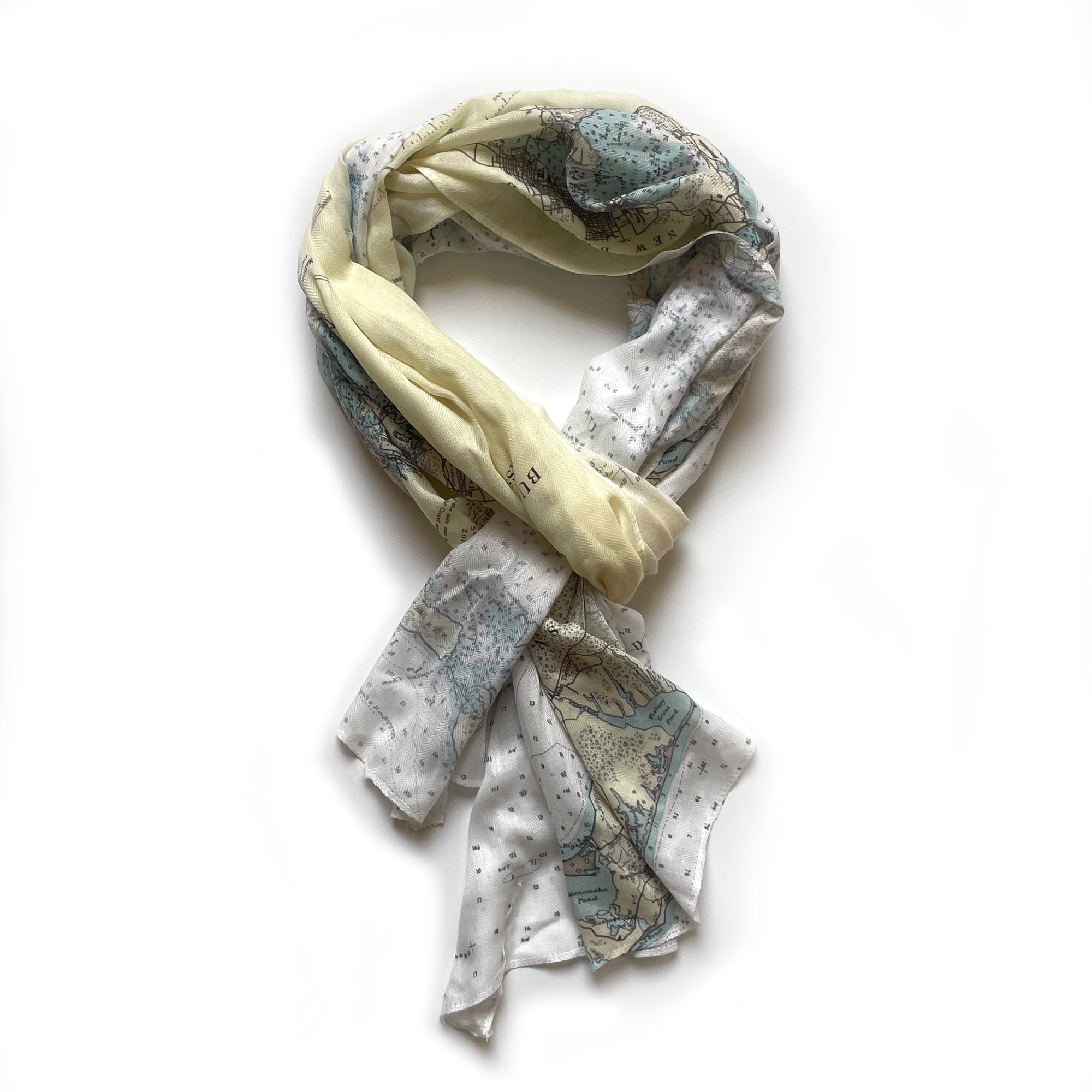Buzzards Bay Vintage Chart Scarf