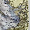 Seattle puget sound nautical chart scarf close up print