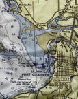 Seattle puget sound nautical chart scarf close up print