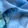 sea creatures scarf soft viscose fabric close up