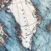 Detailed northern polar map scarf accessory close up