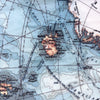 Detailed northern polar map scarf accessory close up